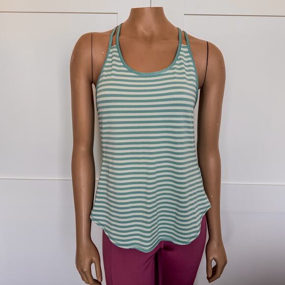 CALIA by Carrie Underwood, Move Stripe Racerback Athletic Tank-Blue Nile - Small - Picture 9 of 9